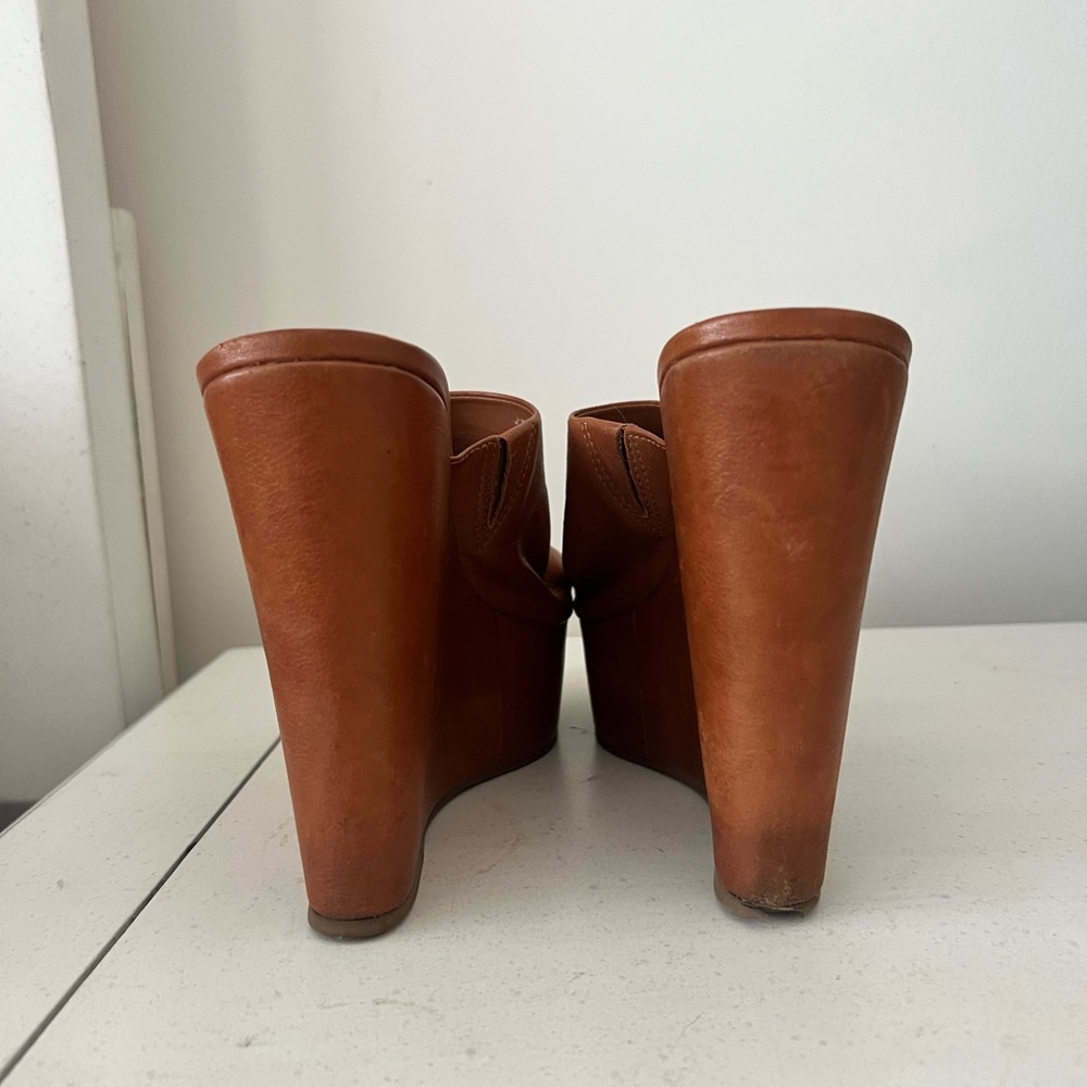 Steve Madden Leather Wedge Mules - Picture 4 of 5